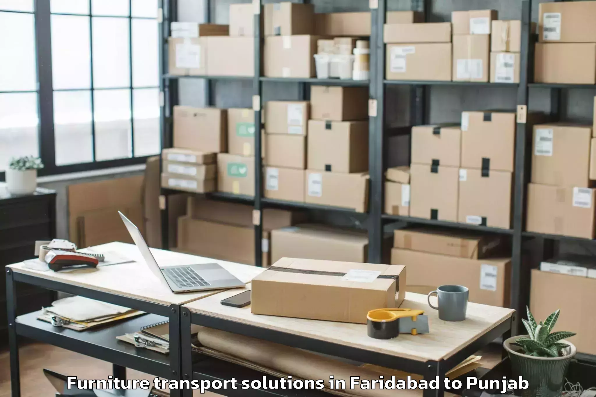 Book Faridabad to Sujanpur Furniture Transport Solutions Online